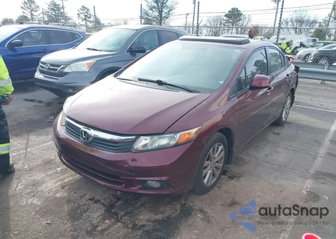 2012 Honda Civic Ex z USA, uszkodzony, nr VIN 2HGFB2F85CH509144